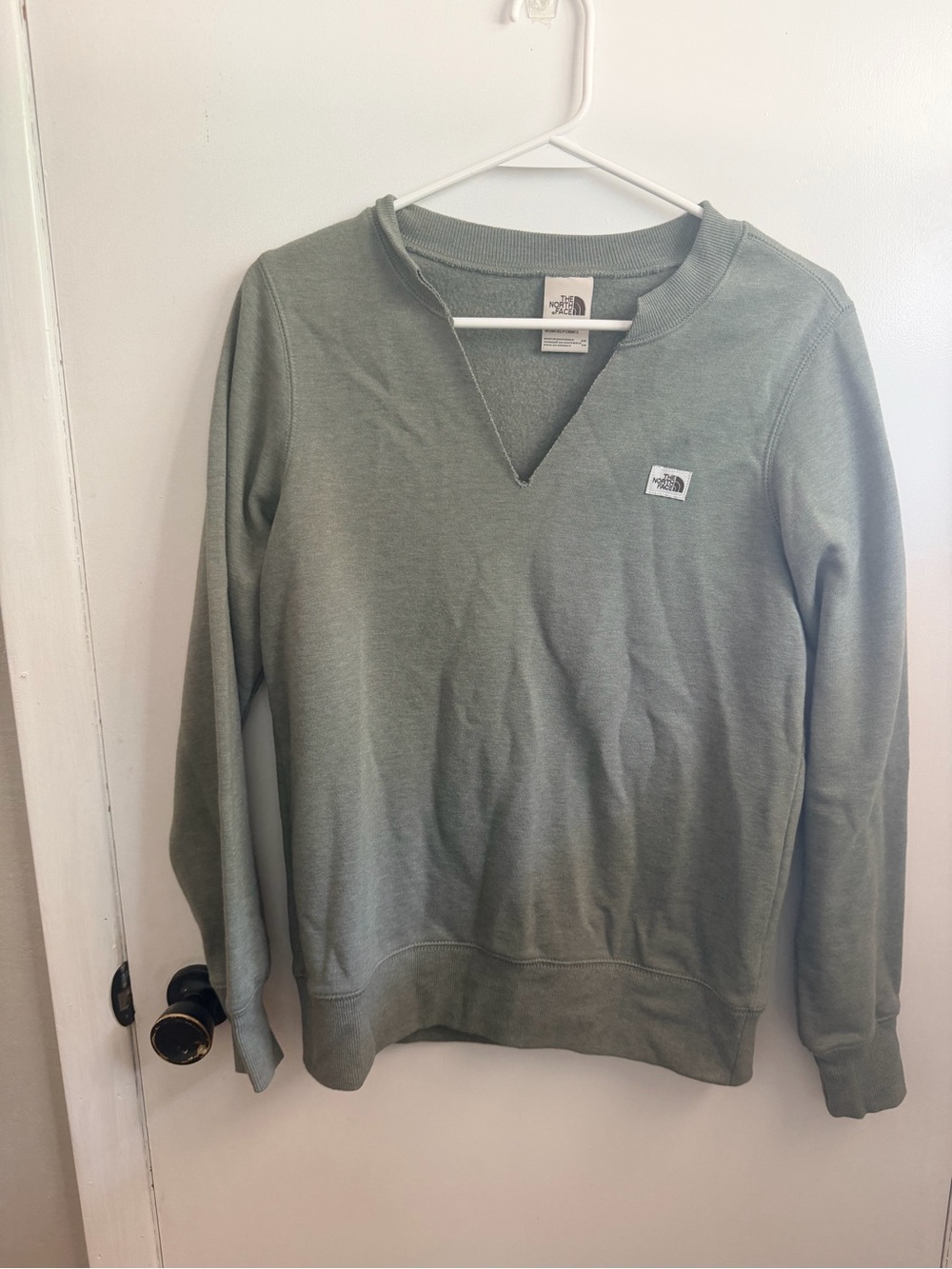 The North Face Sage Green V-Neck Crew Pullover